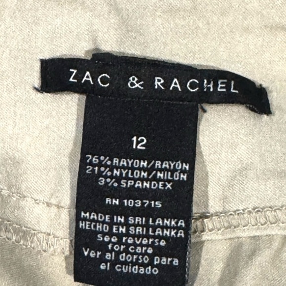 Zac & Rachel Tan Straight Leg Pants Women’s size 12 - Picture 3 of 3